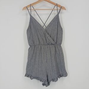 Ethereal Cotton Striped Romper